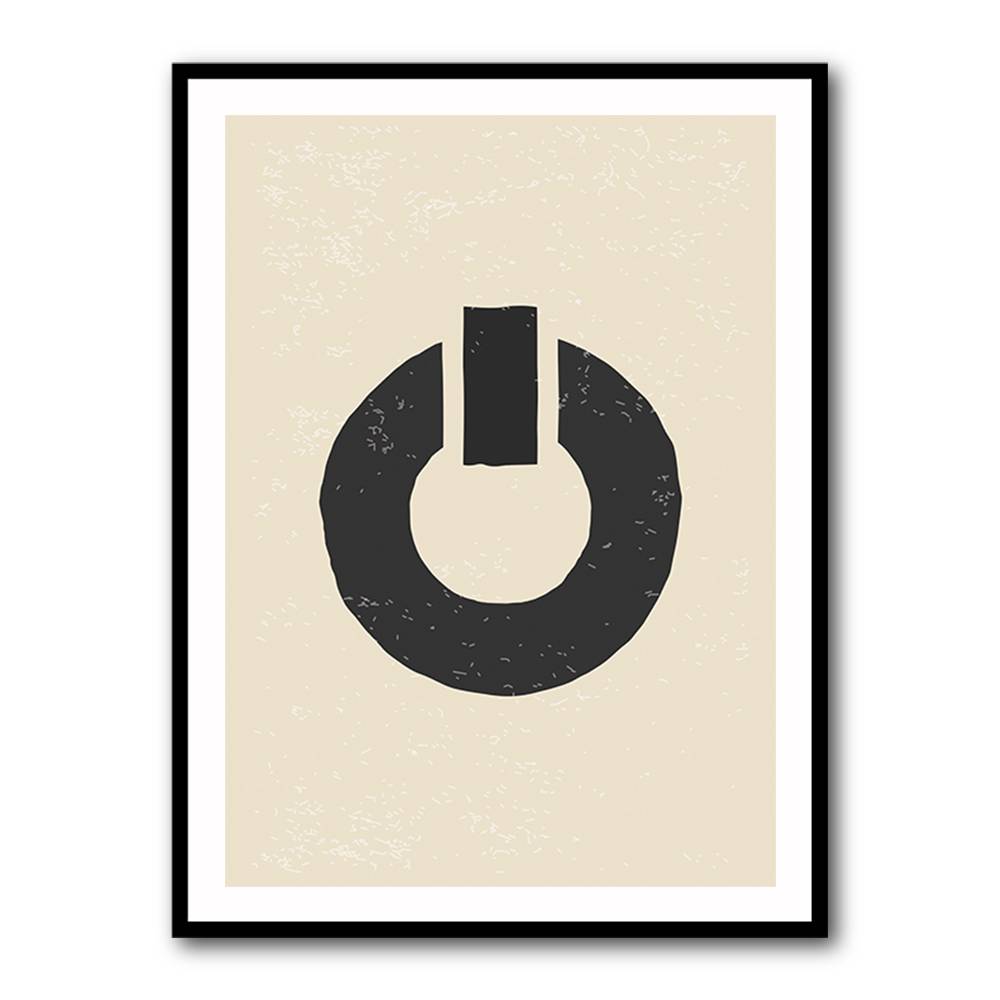 Black Minimal Shapes Series #8 Wall Art