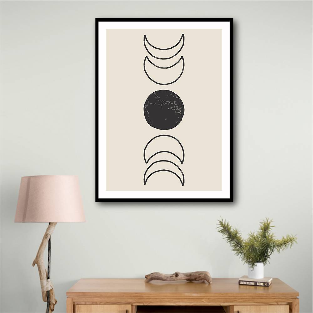 Boho Sun and Moon #1 Wall Art