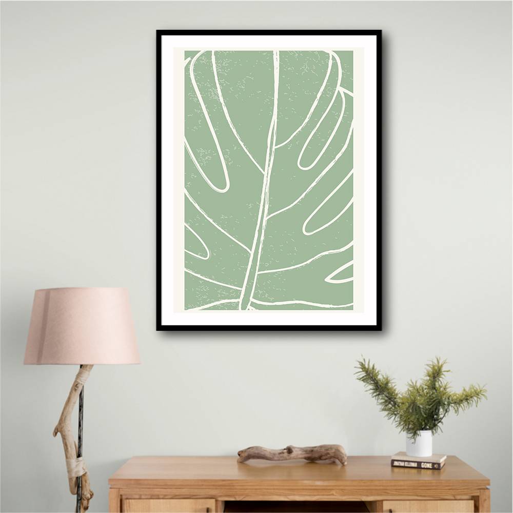 Minimal Monstera Collection #1 Wall Art
