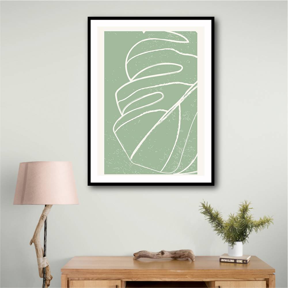 Minimal Monstera Collection #2 Wall Art
