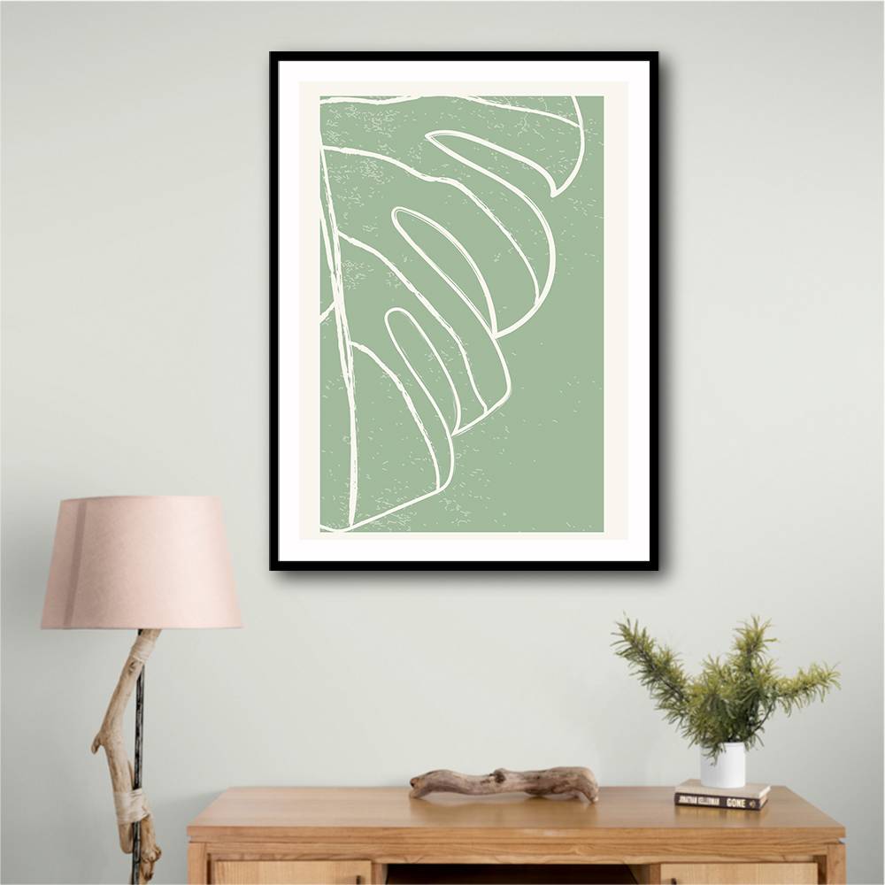 Minimal Monstera Collection #3 Wall Art
