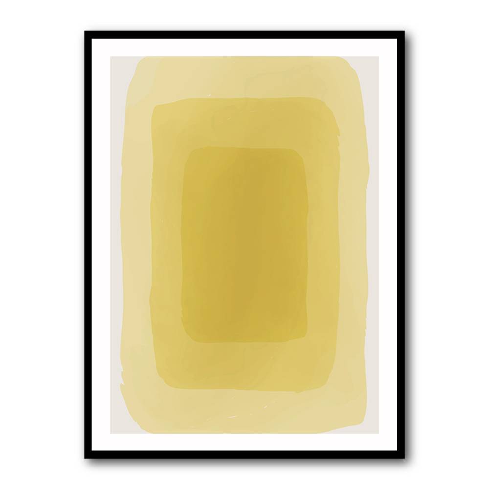 Yellow Watercolor Shapes #3 Wall Art