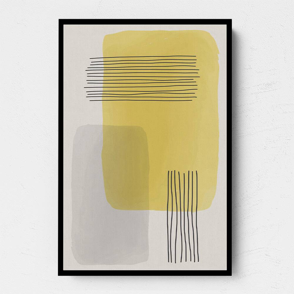 Yellow Watercolor Shapes Series #1 Wall Art
