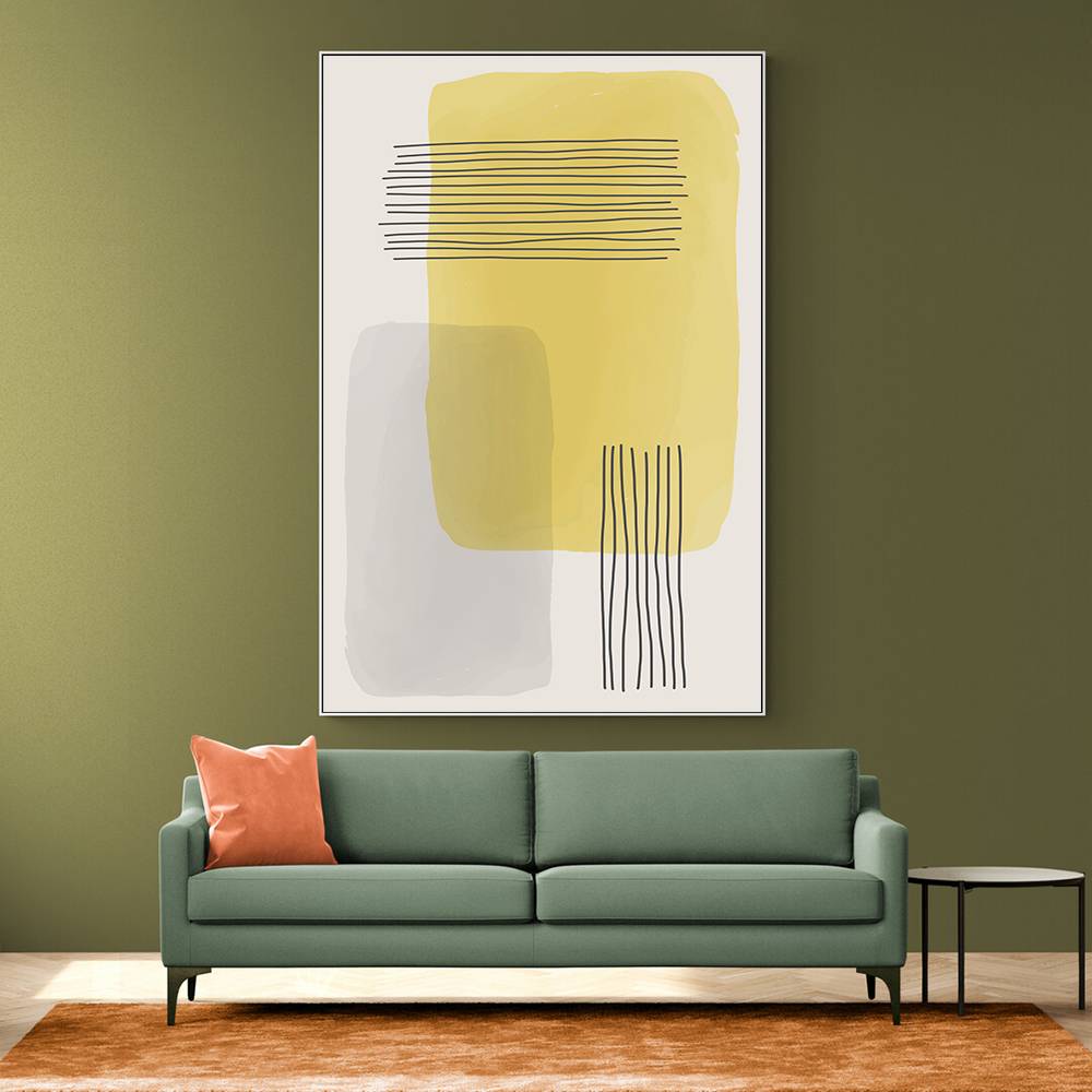 Yellow Watercolor Shapes Series #1 Wall Art