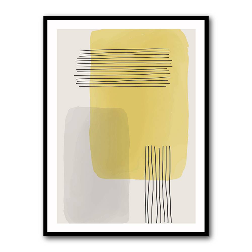 Yellow Watercolor Shapes Series #1 Wall Art