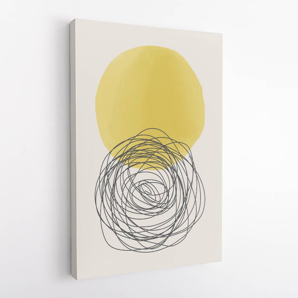 Yellow Watercolor Shapes Series #3 Wall Art