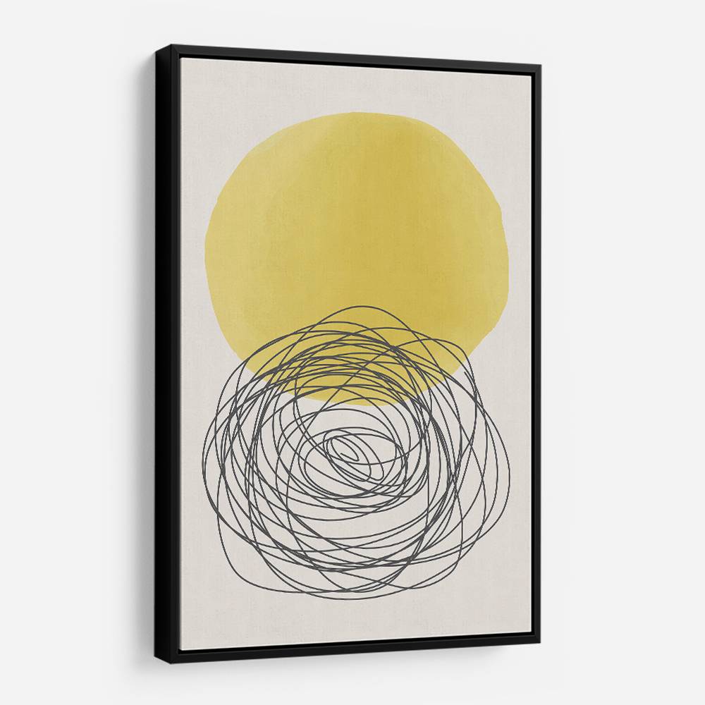Yellow Watercolor Shapes Series #3 Wall Art