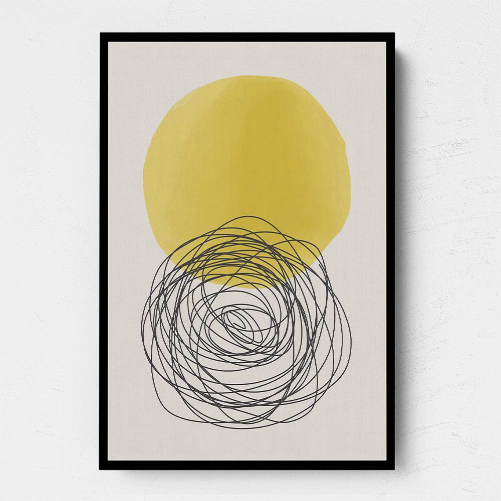 Yellow Watercolor Shapes Series #3 Wall Art