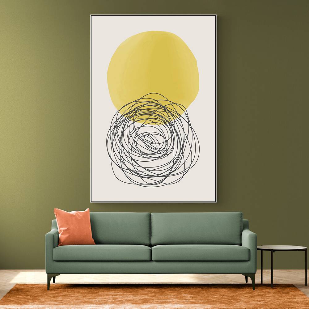Yellow Watercolor Shapes Series #3 Wall Art