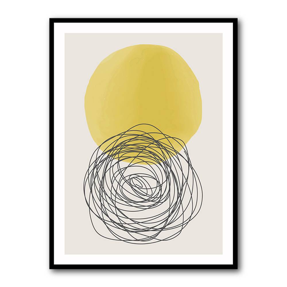 Yellow Watercolor Shapes Series #3 Wall Art