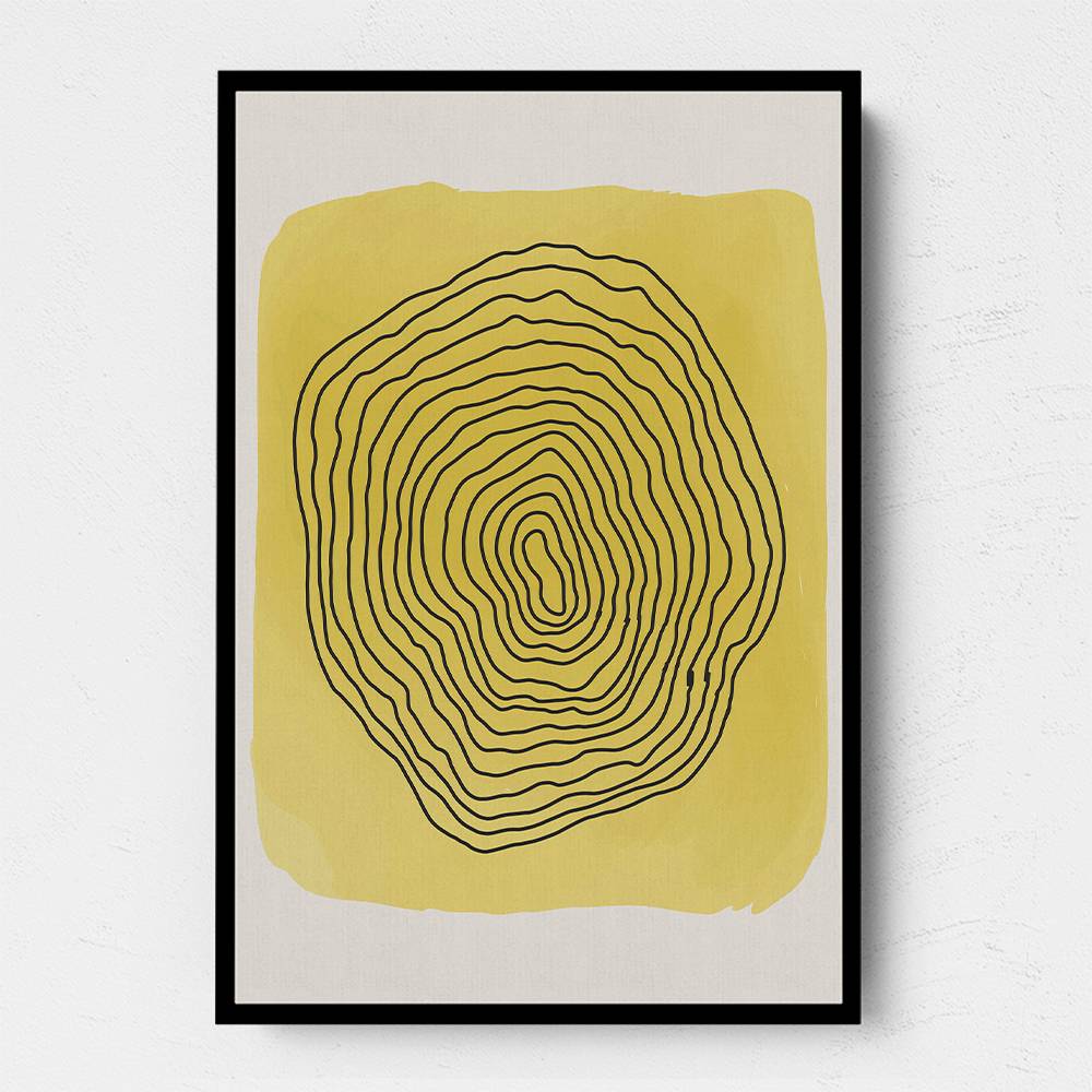 Yellow Watercolor Shapes Series #4 Wall Art