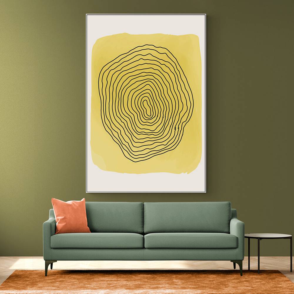 Yellow Watercolor Shapes Series #4 Wall Art