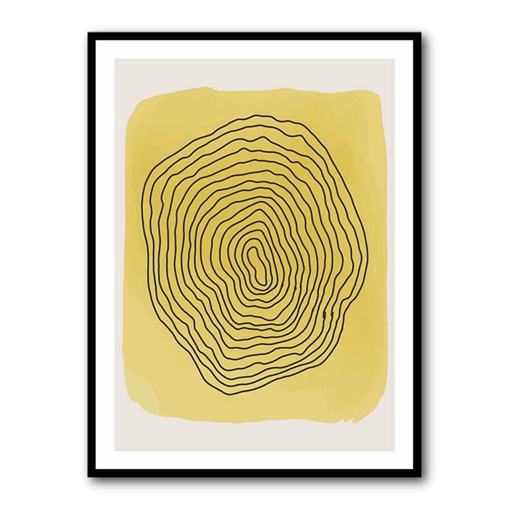 Yellow Watercolor Shapes Series #4 Wall Art