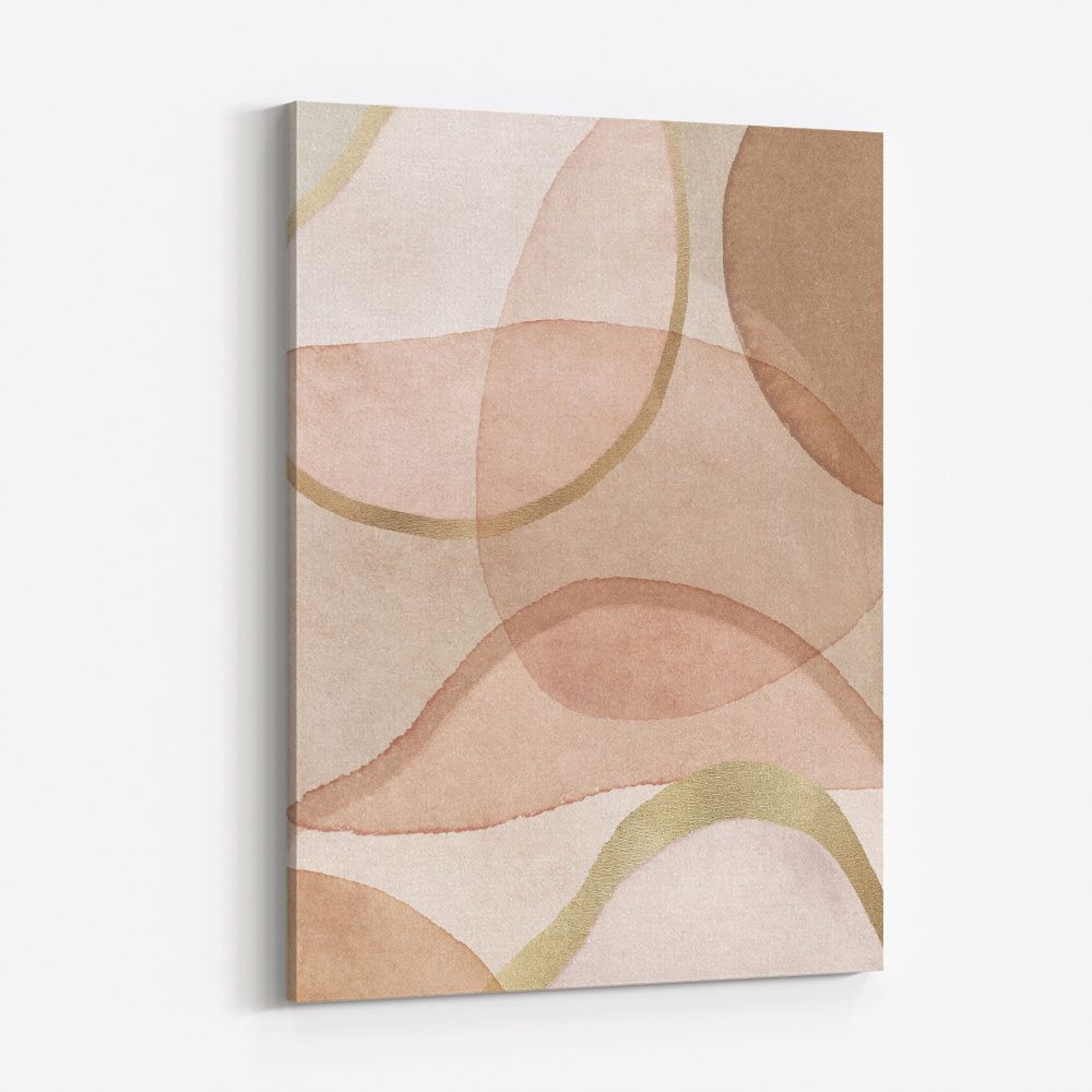 Blush and Brown Abstract
