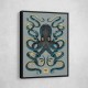 Octopus Black A Gold Wall Art