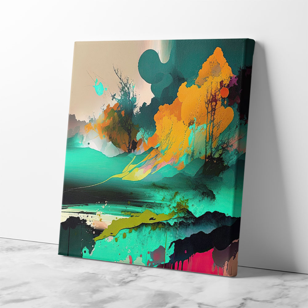 Abstract Colour Storm Wall Art
