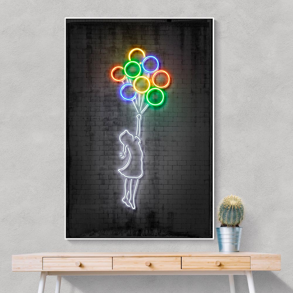 Flying Balloons Neon