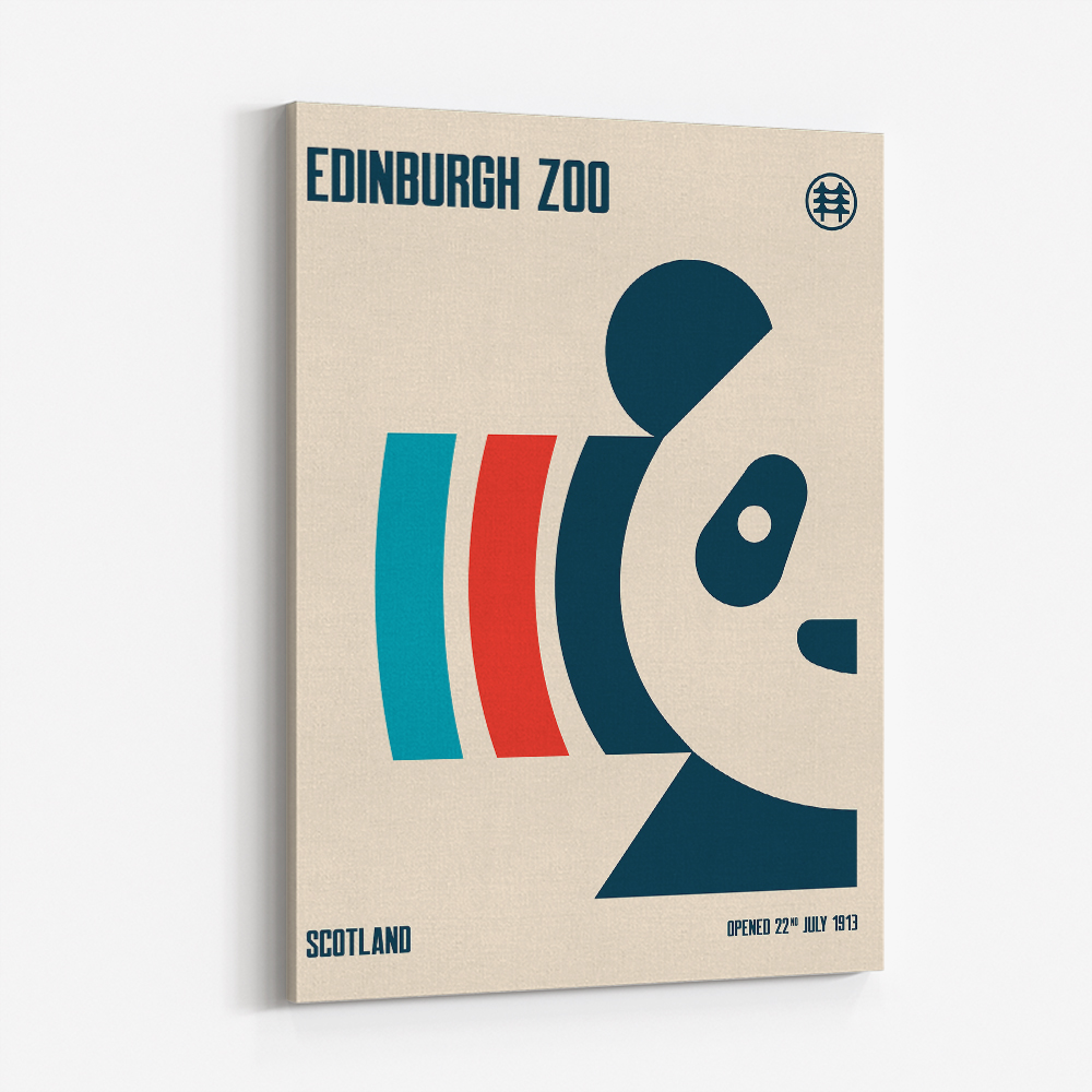 Edinburgh Zoo Travel Poster