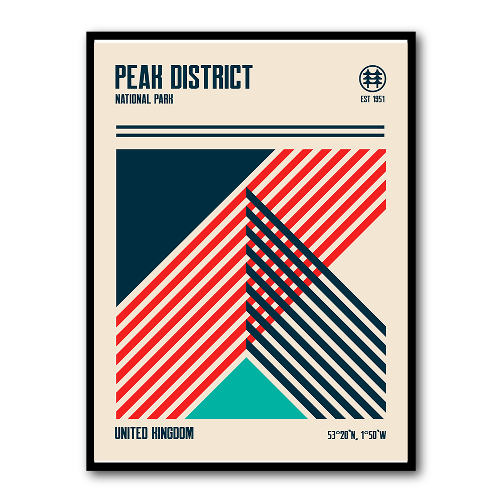 Peak District National Park Travel Poster