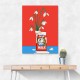Snowdrops in Spilled Milk Carton Retro Illustration