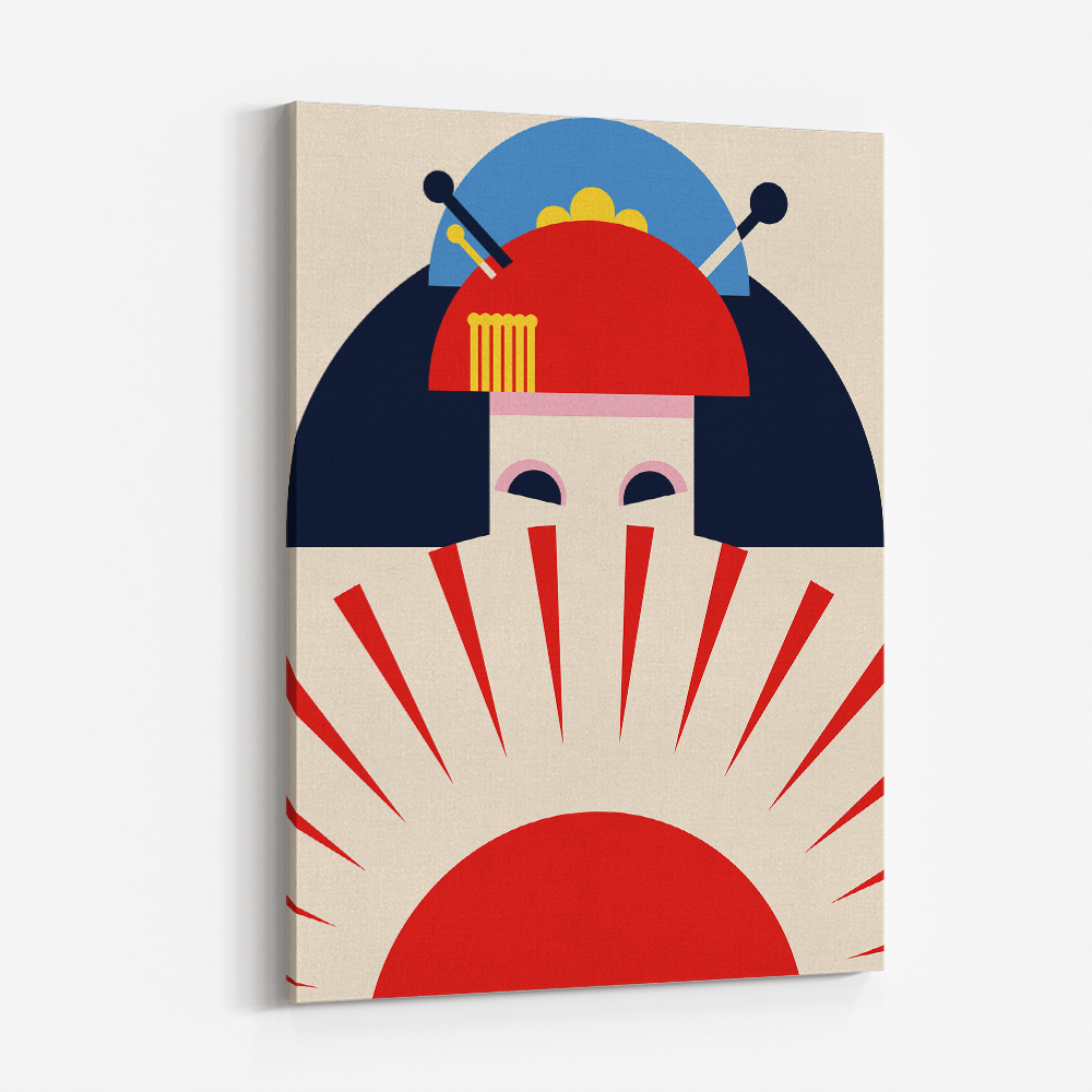 Geisha Girl Retro Minimalist Design
