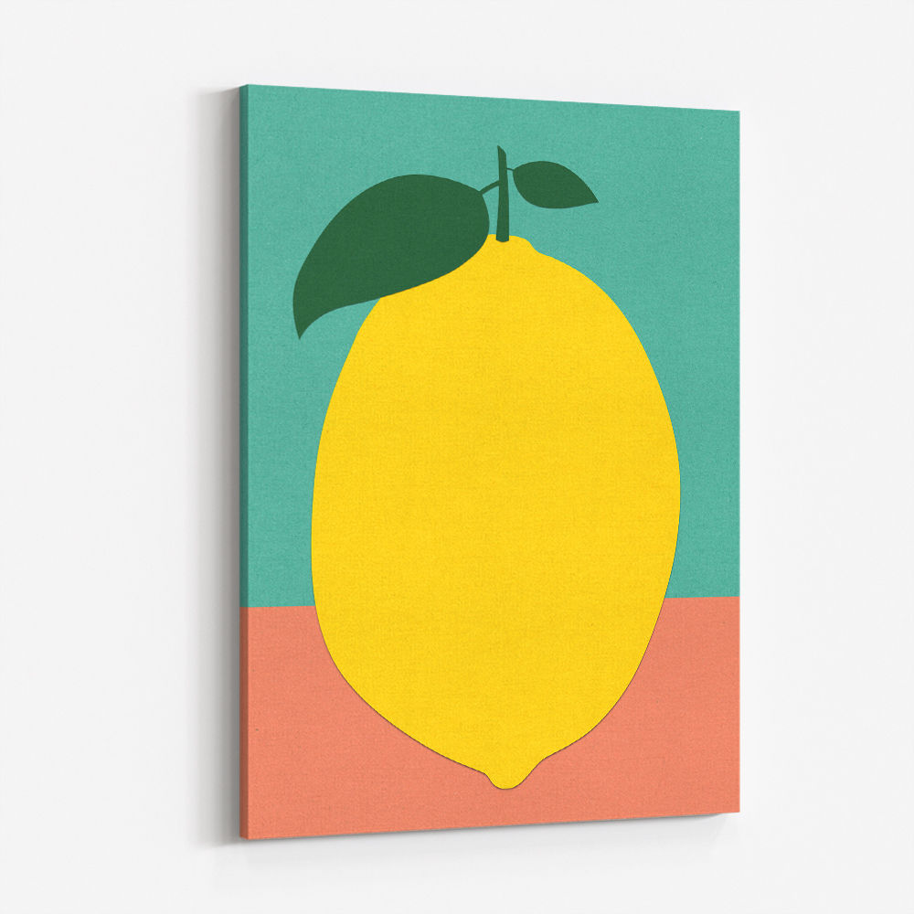 Lemon With Two Leaves