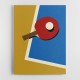 Table Tennis Team Red Wall Art