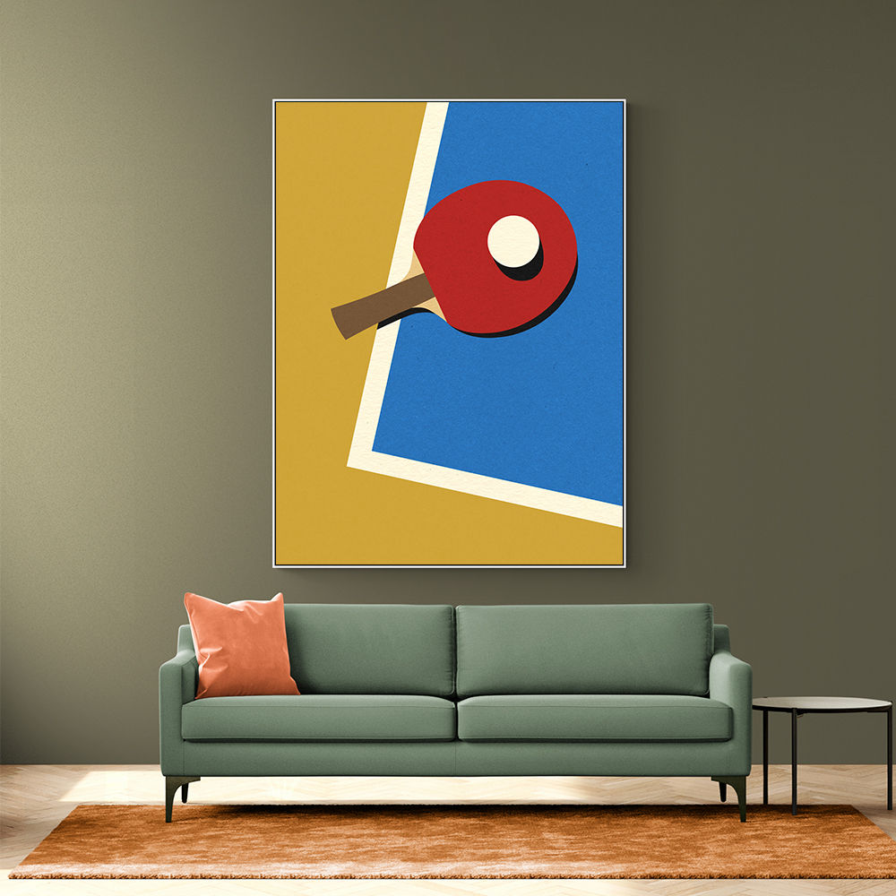 Table Tennis Team Red Wall Art