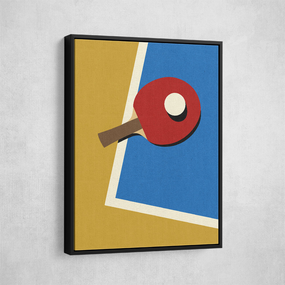 Table Tennis Team Red Wall Art