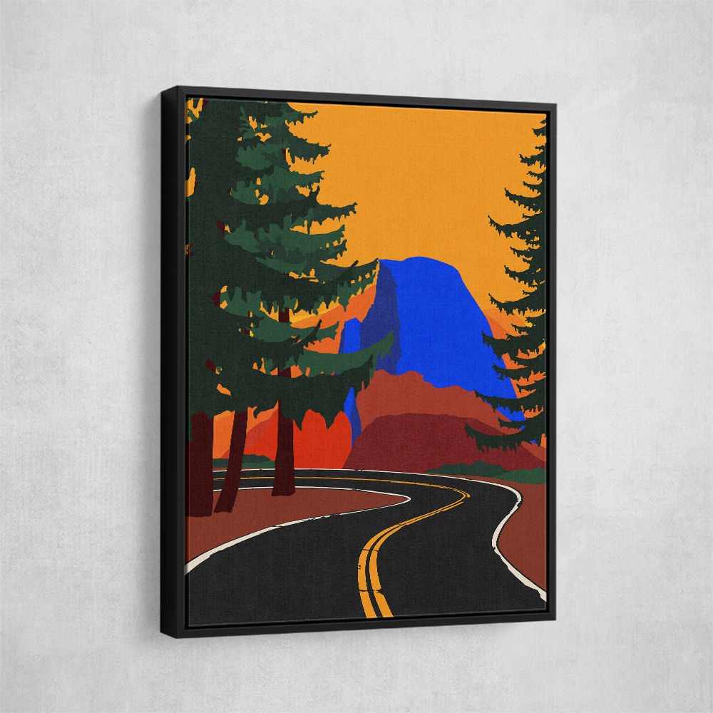 Clacier Road With Half Dome Wall Art