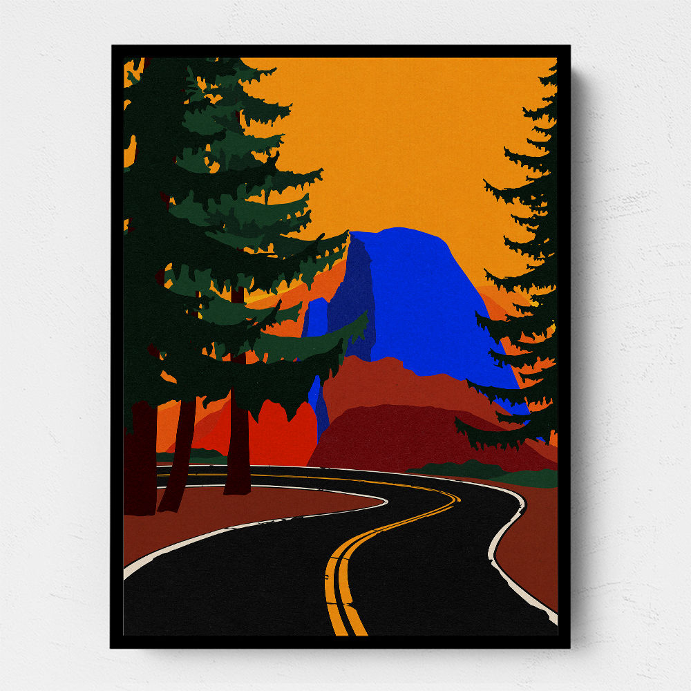 Clacier Road With Half Dome Wall Art