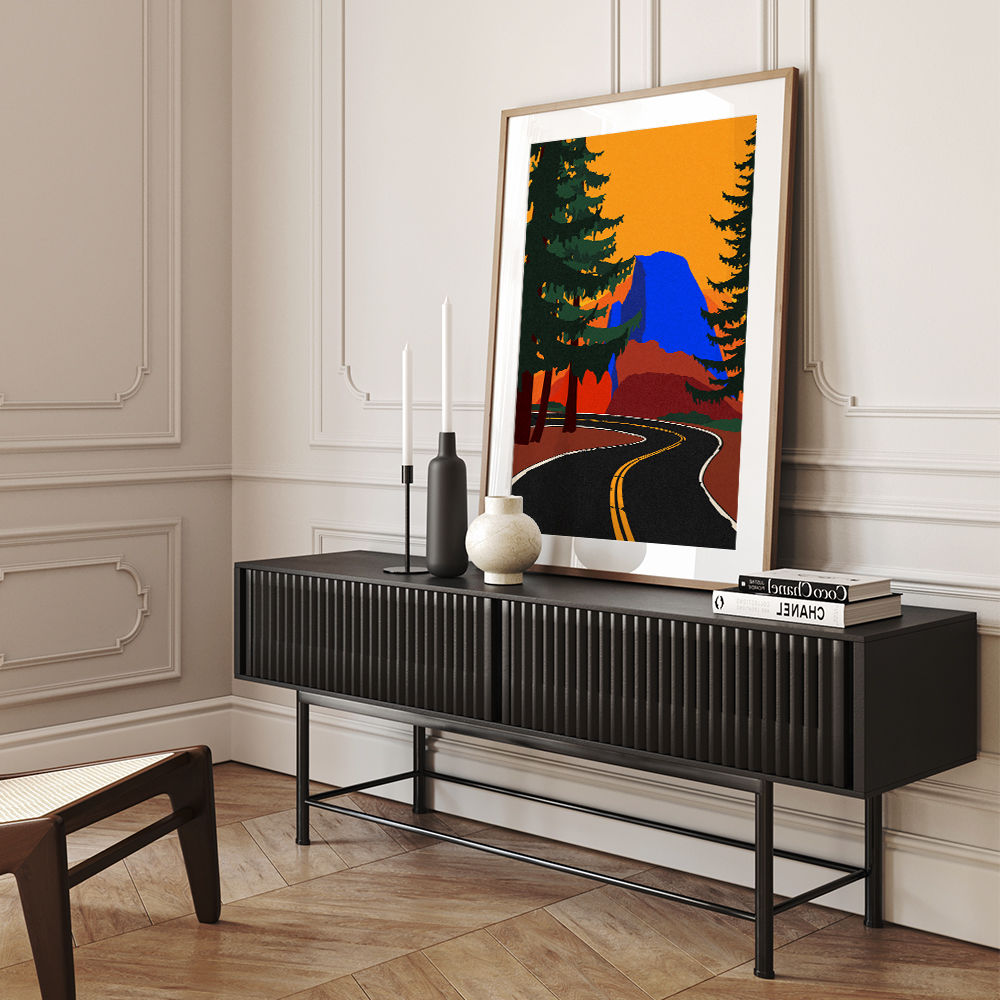 Clacier Road With Half Dome Wall Art