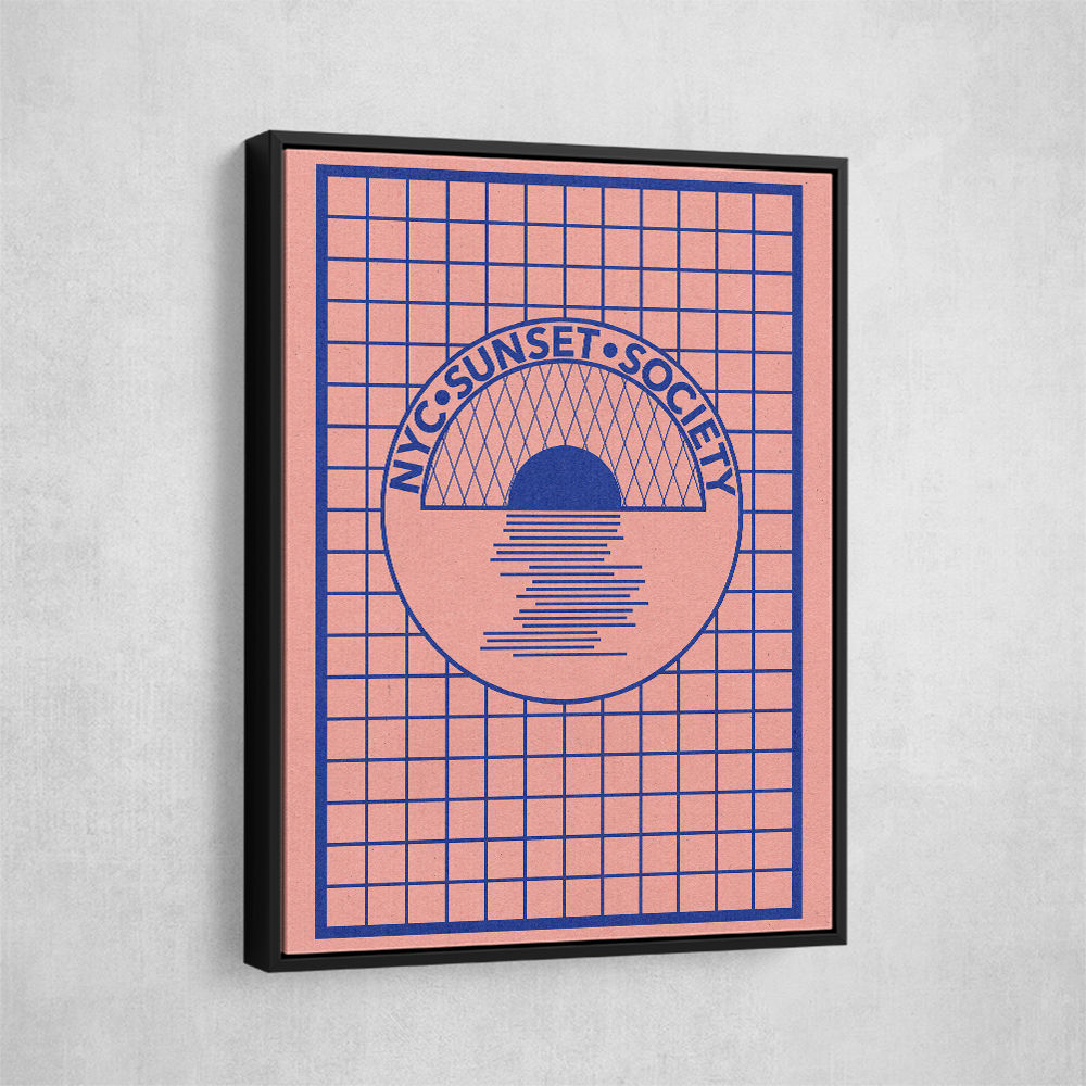 Nyc Sunset Society Blue Wall Art