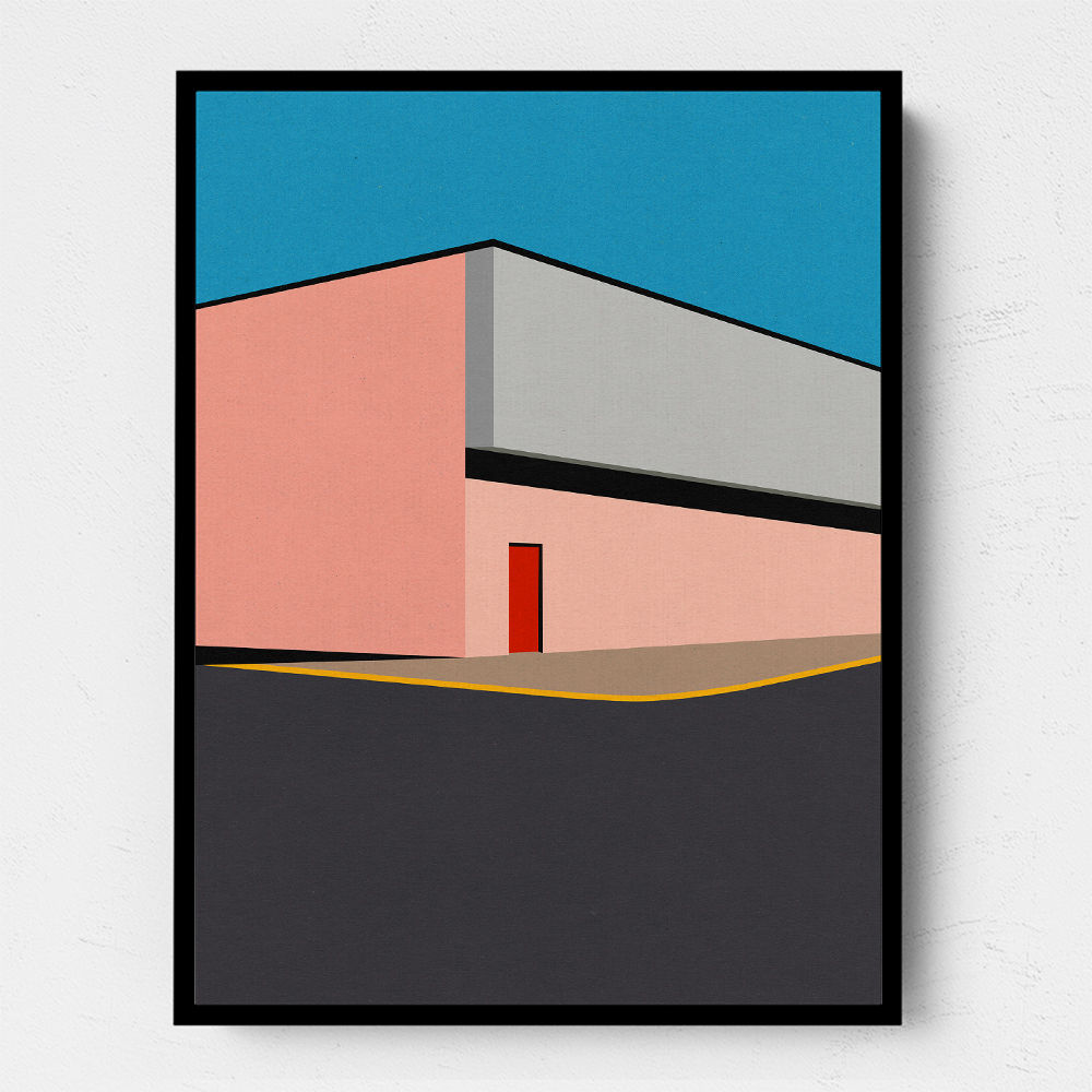 Warehouse Illustration Wall Art