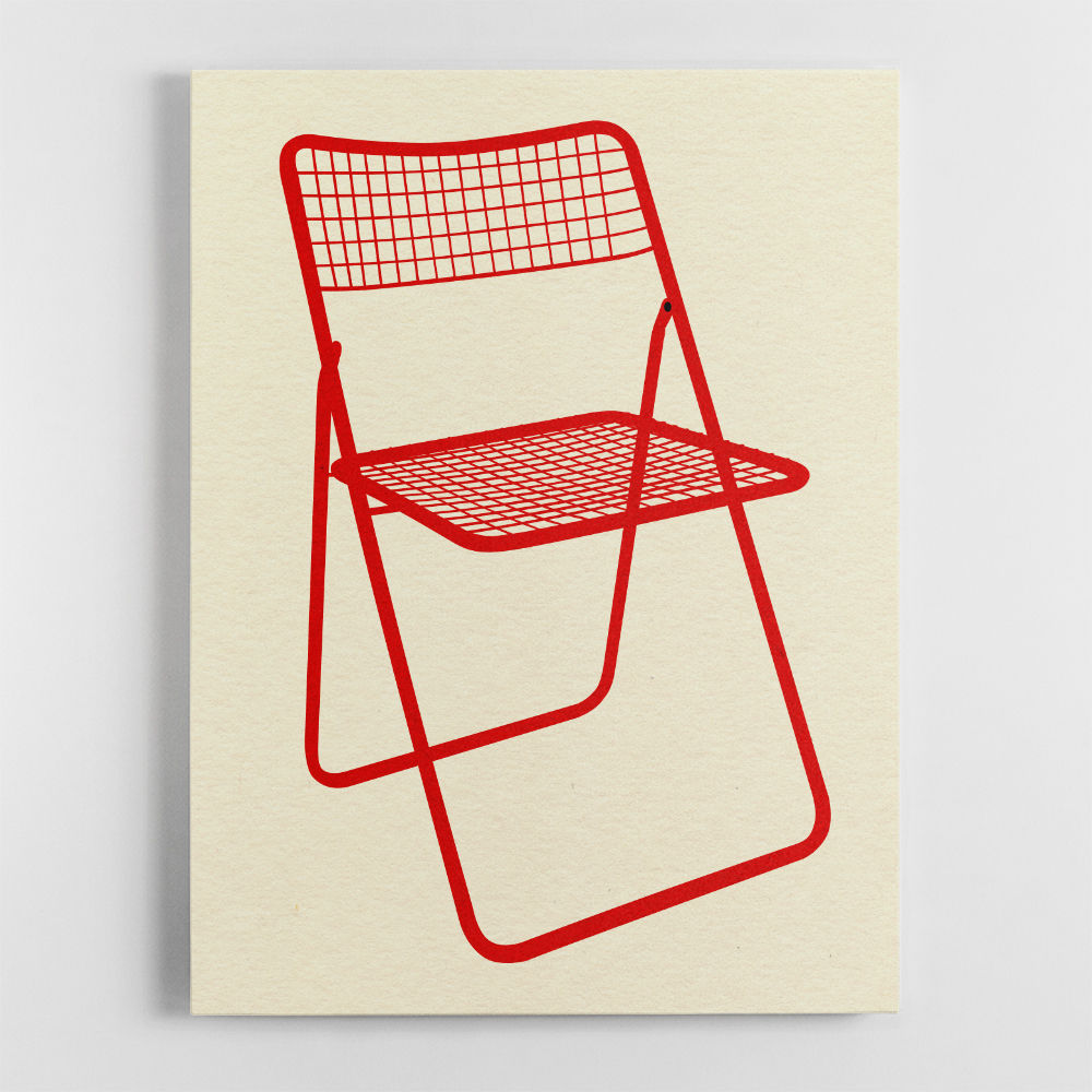 Ted Net Chair Red Wall Art