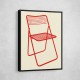 Ted Net Chair Red Wall Art