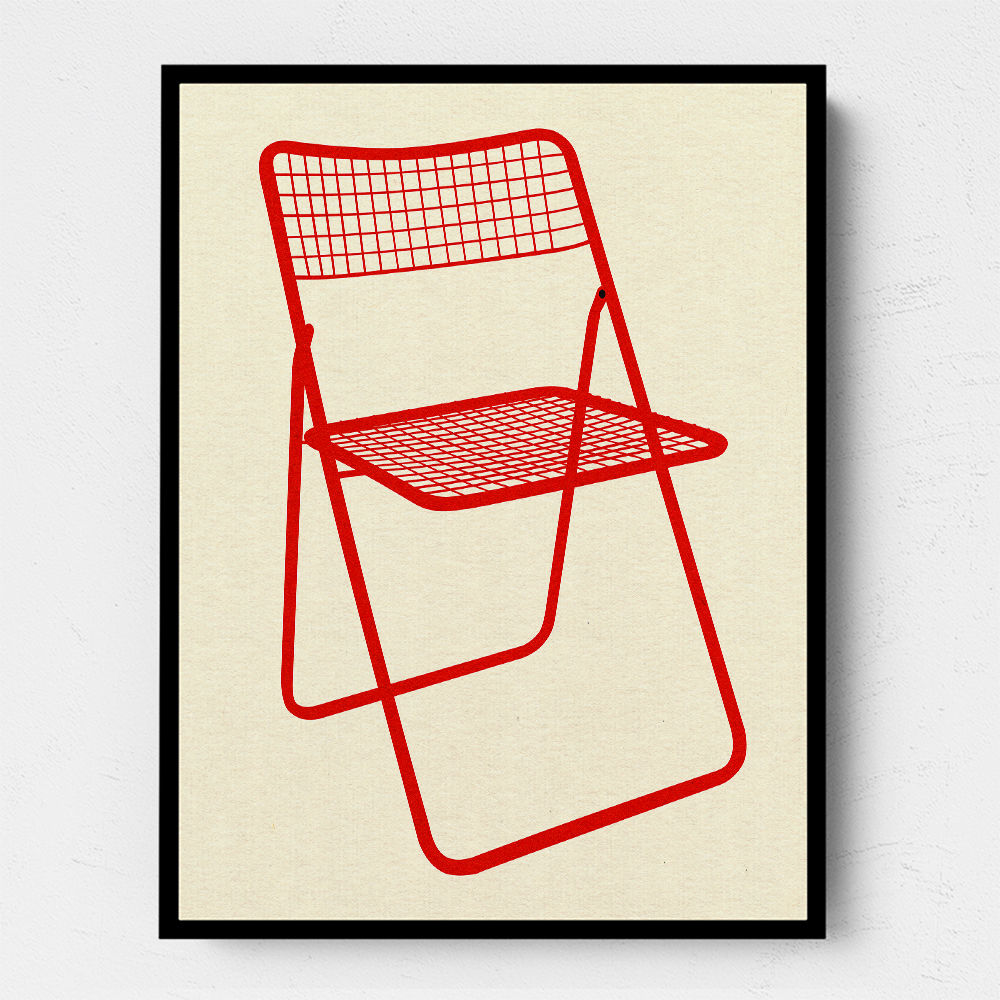 Ted Net Chair Red Wall Art
