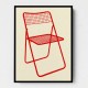 Ted Net Chair Red Wall Art