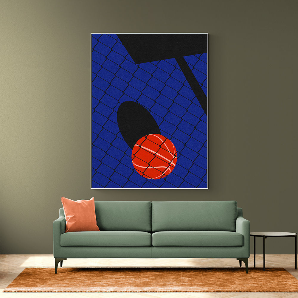 Backjard Basketball Court Wall Art