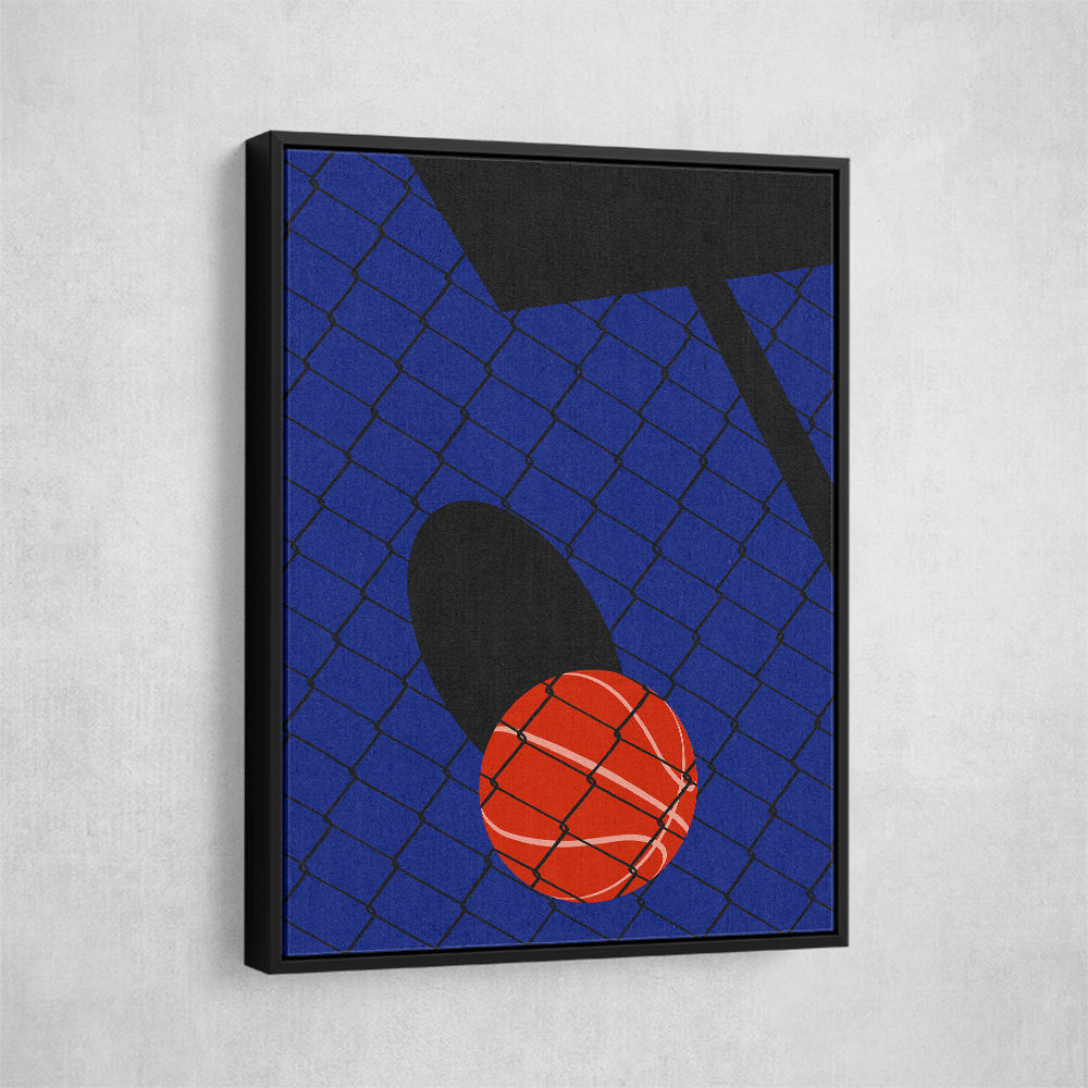 Backjard Basketball Court Wall Art
