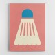 Badminton White Blue Wall Art