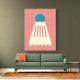 Badminton White Blue Wall Art