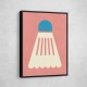 Badminton White Blue Wall Art