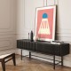 Badminton White Blue Wall Art