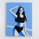 Blue Sport Girl Wall Art