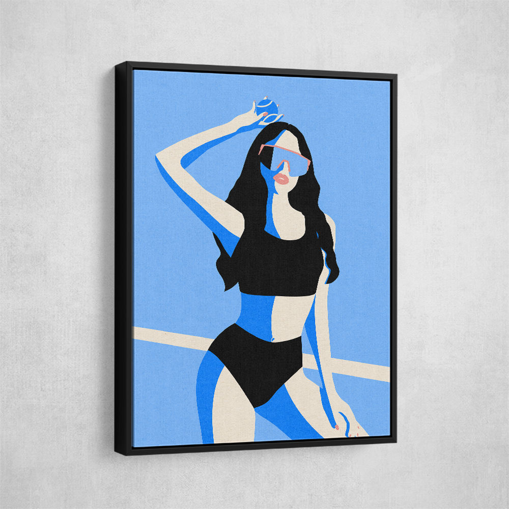 Blue Sport Girl Wall Art