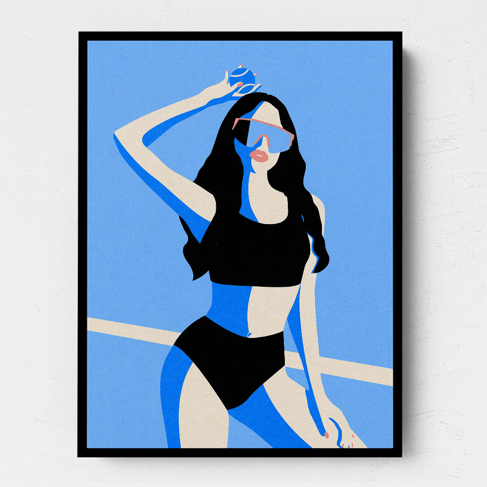 Blue Sport Girl Wall Art