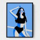 Blue Sport Girl Wall Art