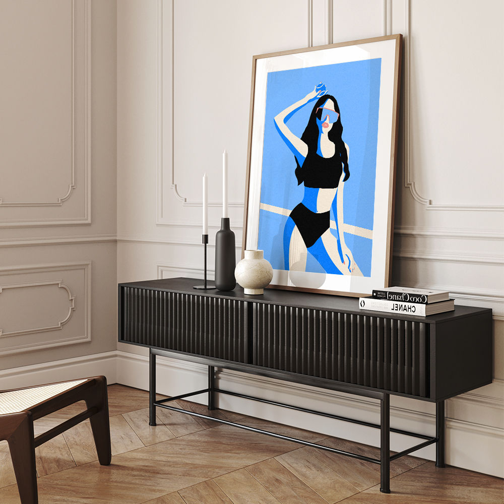 Blue Sport Girl Wall Art