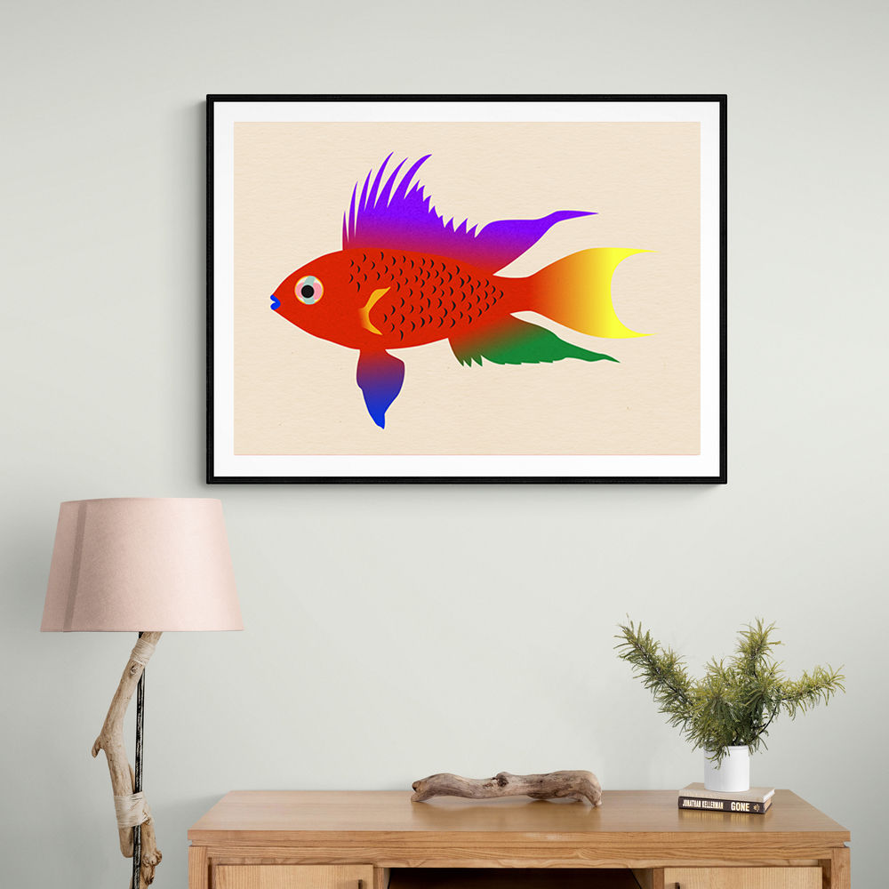 Buntbarsch Hell Wall Art